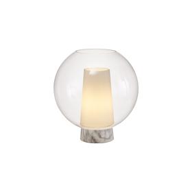 M8404  Nora Ball Table Lamp 1 Light E27 Gold/White